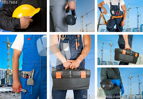 Image of workers set
