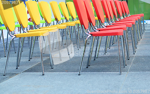 Image of multicolored chairs