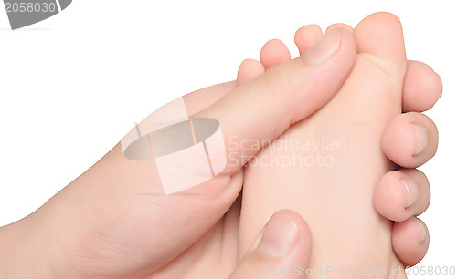 Image of baby foot massage