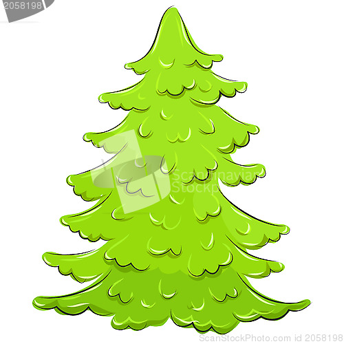 Image of illustration. lush Christmas tree