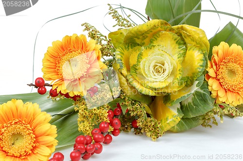 Image of fresh bouquet from orange gerbers