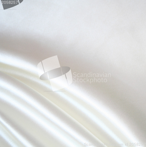 Image of Smooth elegant white silk as background