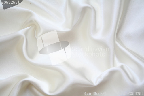 Image of Smooth elegant white silk as background