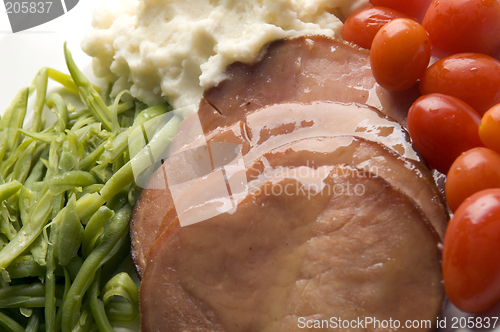 Image of glazed ham dinner