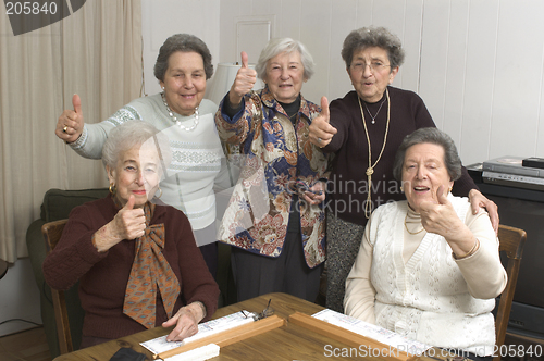 Image of senior women at the game table