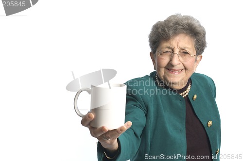 Image of woman with coffee tea