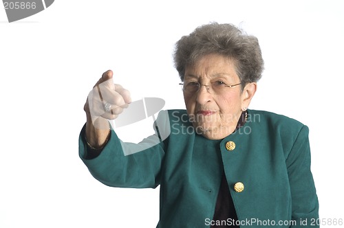 Image of woman pointing finger