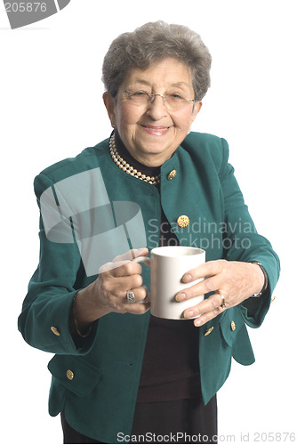 Image of woman with coffee tea