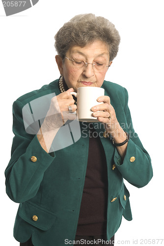 Image of woman with coffee tea