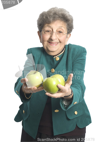Image of woman with apples