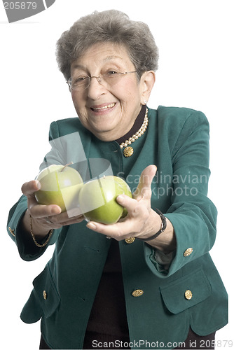 Image of woman with apples