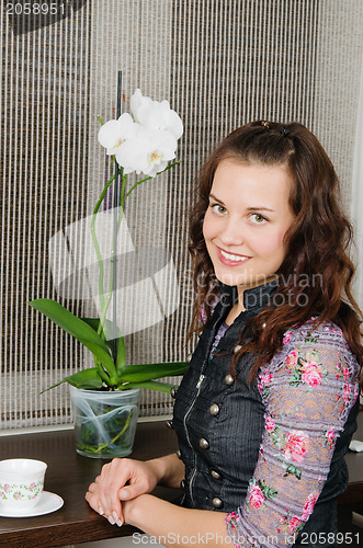 Image of Portrait of young beautiful woman 