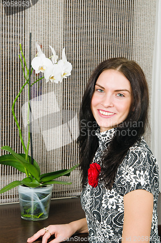 Image of Portrait of young beautiful woman 