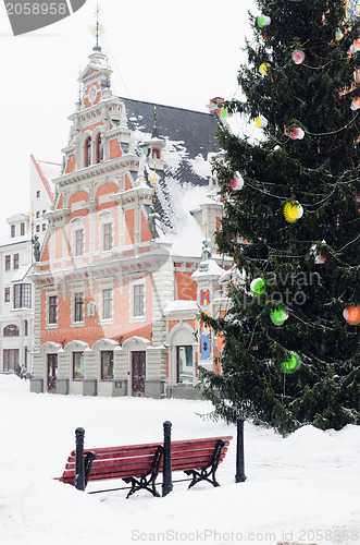 Image of Christmas Decor. House Black-headed, Riga.