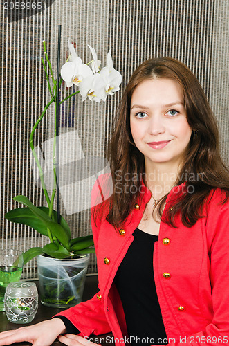 Image of Portrait of young beautiful woman 