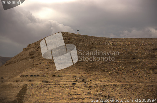 Image of Cross in judean desert