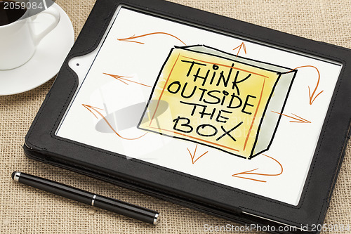 Image of think outside the box concept