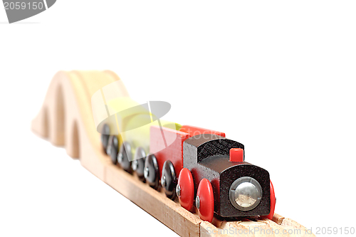 Image of colorful wooden train