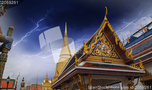 Image of Thailand. Beautiful colors of Famous Bangkok Temple - Wat Pho