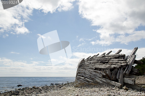 Image of Wooden shipwreck