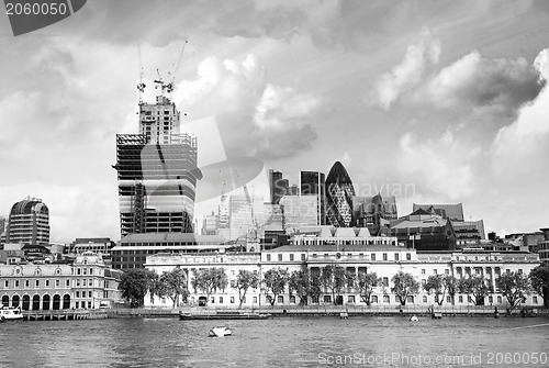 Image of City of London with Thames river in Autumn