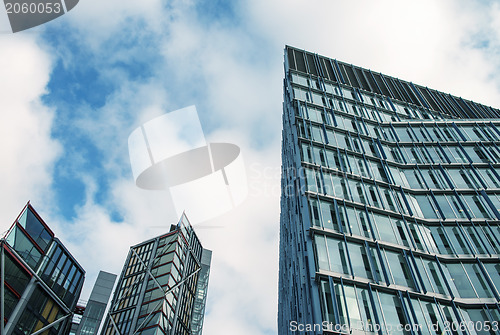 Image of Modern Buildings, street view in London