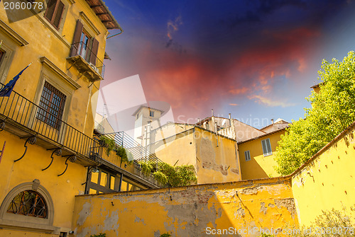 Image of Ancient medieval homes of Florence in Tuscany