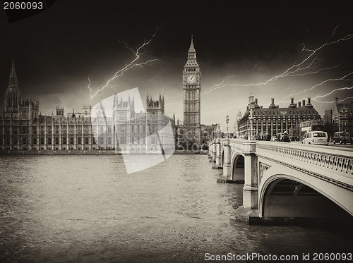 Image of Houses of Parliament, Westminster Palace - London gothic archite