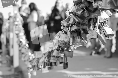 Image of Padlocks near Ponte Vecchio, Florence