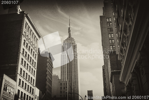 Image of Black and White Skyline of Manhattan, New York City