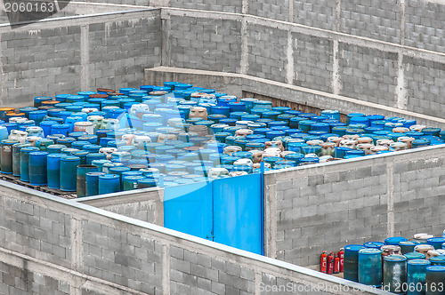 Image of Chemical waste dump with a lot of barrels