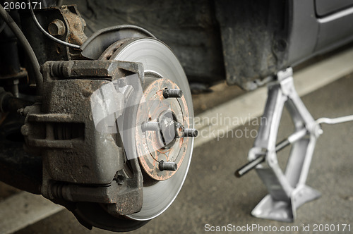 Image of Car part without tire