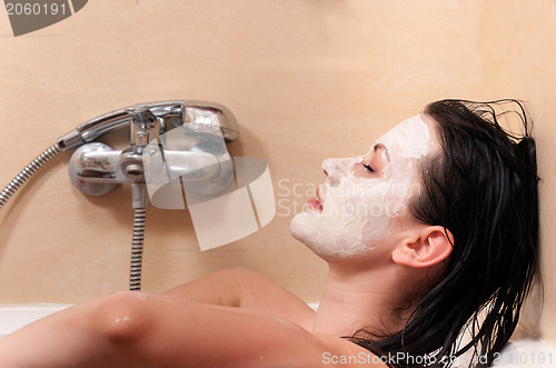 Image of Girl in bathroom