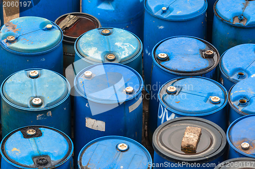 Image of Chemical waste dump with a lot of barrels