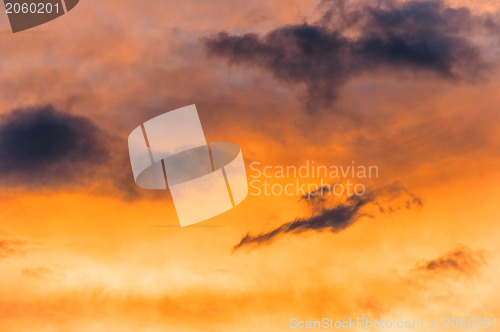 Image of Dramatic sky with clouds