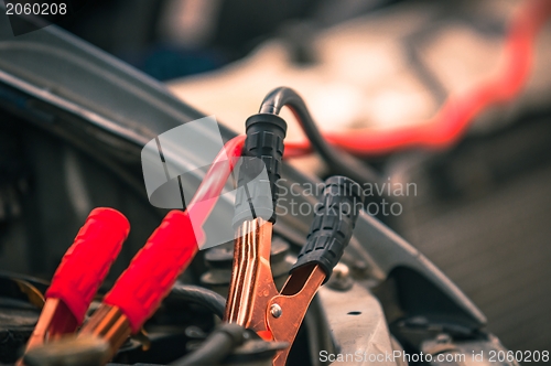 Image of Charging car with electricity