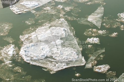 Image of Cold chilly ice on the water