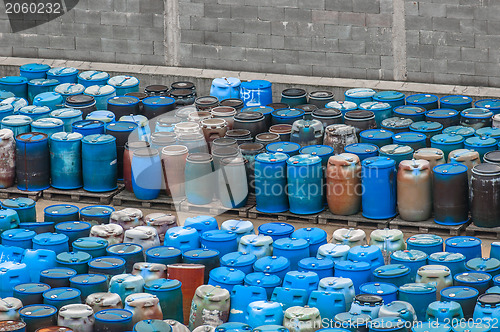 Image of Chemical waste dump with a lot of barrels