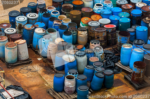 Image of Chemical waste dump with a lot of barrels