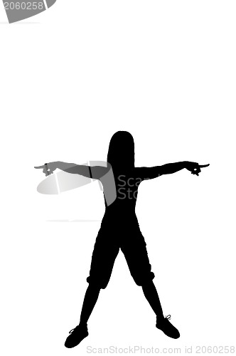 Image of Silhouette of a dancer woman