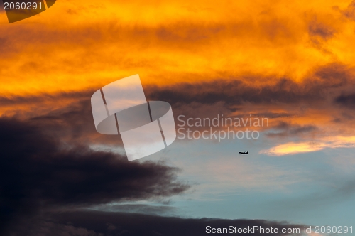 Image of Dramatic sky with clouds