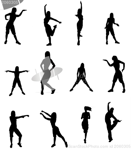 Image of Silhouette of a dancer woman