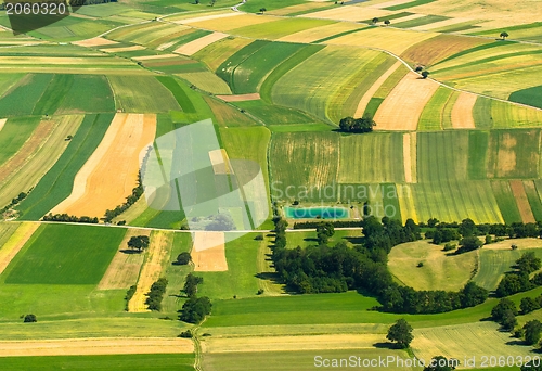 Image of Agricultural field aerial view