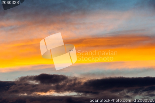 Image of Dramatic sky with clouds