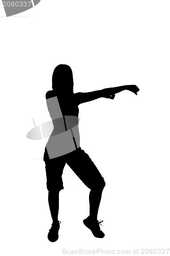 Image of Silhouette of a dancer woman