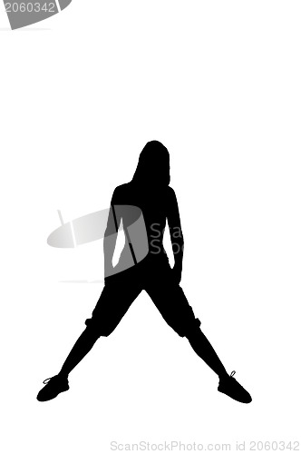 Image of Silhouette of a dancer woman