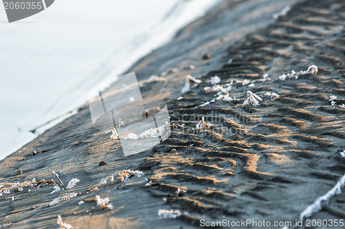 Image of Frozen ice on the shore