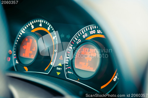 Image of Car dashboard closeup