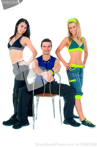 Image of group of proud fitness instructors