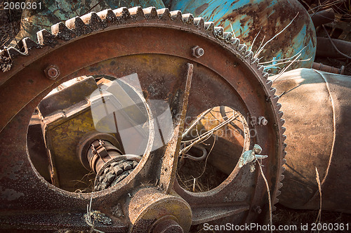 Image of Rusty old cogs